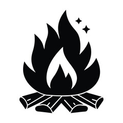 Cute Campfire Vector Illustration Isolated