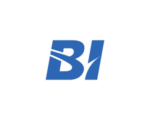 BI Logo design vector template. BI