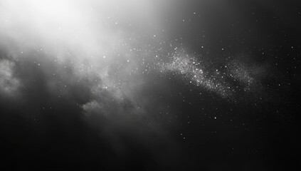 Obraz premium Cosmic Nebula, Light Streaks, Dark Space