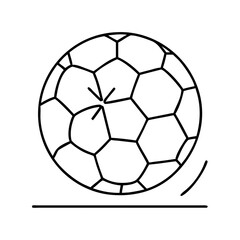 Fototapeta premium soccer ball icon, soccer ball line art - simple line art of soccer ball, perfect for soccer ball logos and icons