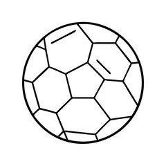 Fototapeta premium soccer ball icon, soccer ball line art - simple line art of soccer ball, perfect for soccer ball logos and icons