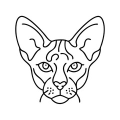sphynx cat icon, sphynx cat line art - simple line art of sphynx cat, perfect for sphynx cat logos and icons