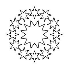 starburst pattern icon, starburst pattern line art - simple line art of starburst pattern, perfect for starburst pattern logos and icons