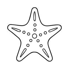 starfish icon, starfish line art - simple line art of starfish, perfect for starfish logos and icons