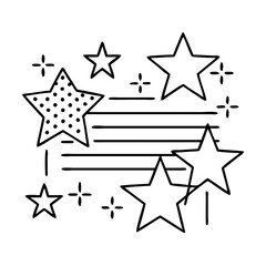 stars and stripes icon, stars and stripes line art - simple line art of stars and stripes, perfect for stars and stripes logos and icons