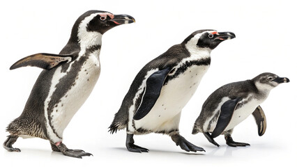 Obraz premium Cartoon Penguin White Background 