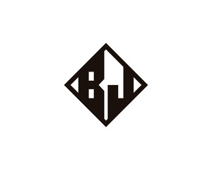 BJ logo design vector template. BJ