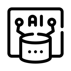 AI and Big Data line icon