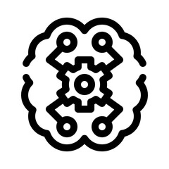 Machine learning line icon