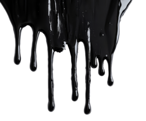 The Ethereal Descent of Midnight An Ominous Cascade of Viscous, Black Liquid.