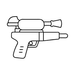 water gun icon, water gun line art - simple line art of water gun, perfect for water gun logos and icons