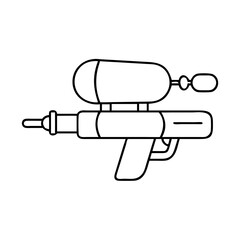 water gun icon, water gun line art - simple line art of water gun, perfect for water gun logos and icons