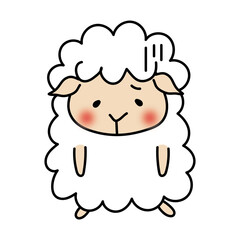 がっかりする羊