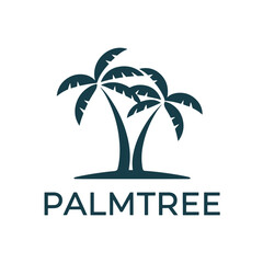 Obraz premium Palm Tree Silhouette Design Vector