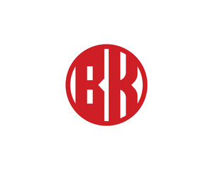 BK logo design vector template. BK