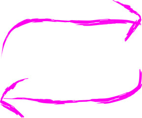 repeat icon in doodle style. purple line scribble icon