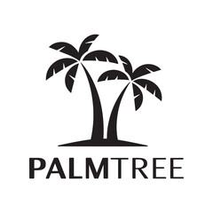 Obraz premium Palm Tree Silhouette Design Vector