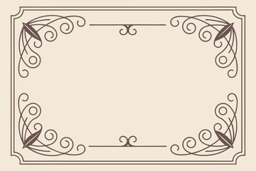 Fototapeta premium Elegant Vintage Frame with Ornate Design