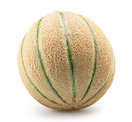 Cantaloupe melon isolated on white background. File contains clipping path.