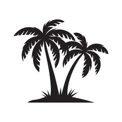 Palm Tree Silhouette Design Vector
