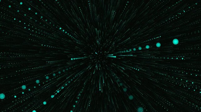 infinite star scape fly through space.Hyperdrive space jump effect.in motion with space for logo or text. Blue version. Moving through stars. 4k Seamless loop