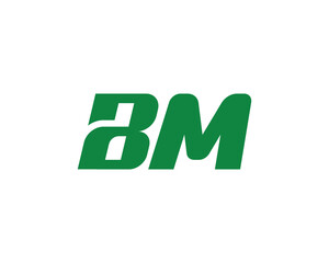 BM Logo design vector template. BM