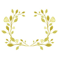 Watercolor Wreath Composition – Rustic Countryside Style. Perfect for invitation, poster and wall decoration. 