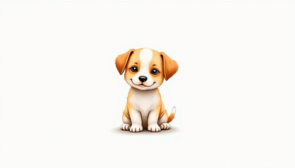 dog on white background