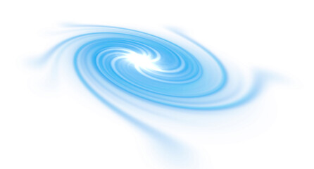 Twisting Spiral Light Trail Effect on transparent background