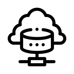 Cloud Database line icon