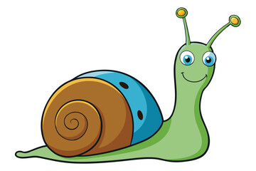 Illustration of Grove snail isolated.