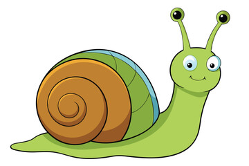 Illustration of Grove snail isolated.