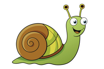 Illustration of Grove snail isolated.