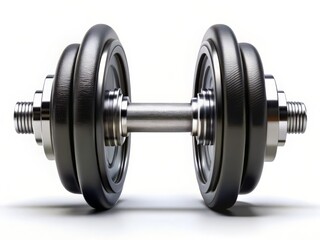 Naklejka premium Power in Motion: Metal Dumbbell for Strength