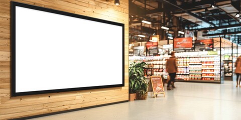 Versatile blank poster frame template for various advertising needs.