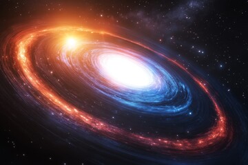 Spiral galaxy with vibrant colors