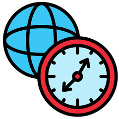 World Time Zones Icon