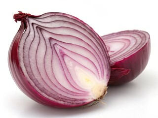Freshly Cut Red Onion Halves