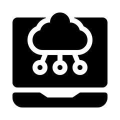 Edge computing glyph icon