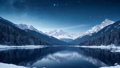 Lake Landscape Majestic Nature Picturesque Panorama Scenery