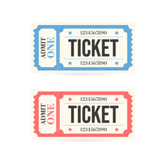 Set of retro tickets