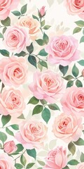Naklejka premium pink roses background