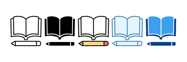 Learn  Icon Set Multiple Style Collection