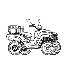 Obraz premium All-Terrain Vehicle in Line Art Style 