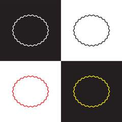 Hand drawn doodle frame icon. Vector  illustration EPS 10/ AI