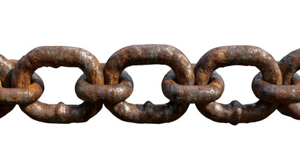 rusty chain isolated on white