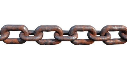 Obraz premium rusty chain isolated on white