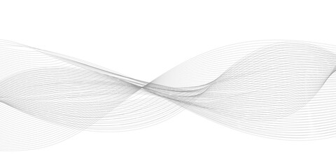 black and white gray wavy curve  technology science line on transparent background