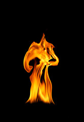 Isolated abstract flames collection on black background. Flames on black background. Concept of burning effect texture. Graphic design. Bonfire. Flames at night. Flame effect with burning fire.	
