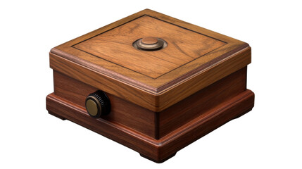 old wooden box isolated on white